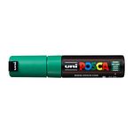 Uniball Posca PC-8K Bold Point Chisel Shaped Paint Marker Pen | Non Toxic & Bleed Proof Ink | For Rocks Painting, Fabric, Wood, Canvas, Ceramic, Scrapbooking, DIY Crafts | Green Ink, Pack of 1