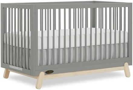 Dream On Me Hygge 5-in-1 Convertible Crib in Sea Grass & Voak, Converts from Baby Crib to Toddler Bed, Daybed/Kids Sofa and Full-Size Bed