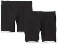 Jockey Women's 2 Pack Bike Short 7'', Deep Black/Deep Black, Large/7" Inseam