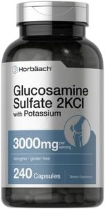 Horbaach Glucosamine Sulfate 2KCI with Potassium 3000mg 240 Capsules Non-GMO and Gluten Free Supplement Max Potency by Horbach