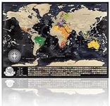 Scratch off World Map - Black Map w