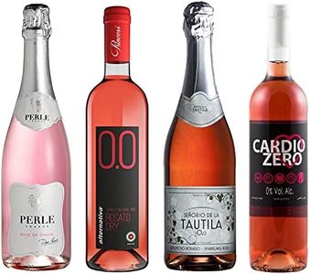 Non-Alcoholic Rose Wine Sampler - Four (4) Non-Alcoholic Wines 750ml Each - Pierre Chavin Perle Rose, Elivo Cardio Zero Rose, Tautila Espumoso Rosado, Princess Bollicine Rosato Dry (France, Italy, Spain)