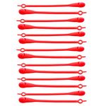 Lify Performance One-Size Fits All No Tie Elastic Shoelaces (14 Loops Shoelaces, Works in All Shoes) (Red)