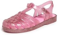 Melissa Women's Possession Shiny Fisherman Sandals, Glitter Pink, 5 Medium US