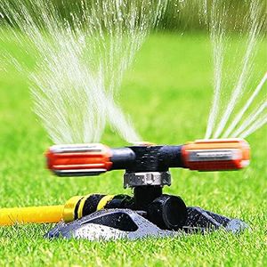 Irrigatori da Prato,Lawn Sprinkler Automatico Rotante a 360 °,3-Arm Acqua Irrigatore Irrigatore Giardino con Ampia Area con Design a Prova di perdite per Grandi Aree Prati,Cortile