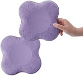 Present Mind Yoga Knee Pad Cushion Foam, Set of 2 - Extra Thick Support Pads - Alleviate Knee, Elbow, Wrist Pain - Lightweight & Portable for Pilates, Yoga, Workout - 7.8Lx7.8Wx0.6H Inch, Purple