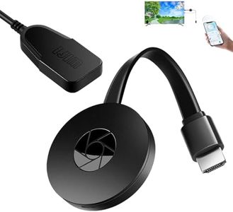 Chromecast, Chromecast Device for TV, WiFi Wireless Display Dongle, Wireless HDMI Display Adapter 4K Streaming Dongle for TV, Supports Android/IOS/Windows/Mac/Projector