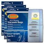 6 Sanyo Type PU-1 Microfiltration Upright Vacuum Cleaner Bags