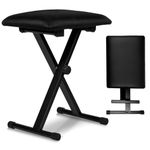 Artesia Portable X-Style Piano Bench, Foldable & Height Adjustable Keyboard Stool for Musicians, Comfortable Seating for Piano Players