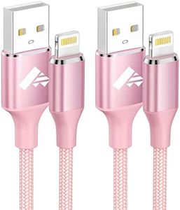 Aioneus iPhone Charging Cable 3M 2pack, Long iPhone Charger Cable MFi Certified USB A to Lightning Cable iPhone Cord Fast Charging Compatible with iPhone 14 13 12 11 Pro Max Mini XS XR X 8 Plus Pink