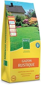 BHS Gazon Rustique - 5kg - 200 m²- Jardins Traditionnels - Tous Types de Sol - Dense et Esthétique - S’installe Rapidement et Durablement GRU5