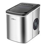 LIVINGbasics Ice Maker Countertop, 2L Water Tank, Stainless Steel Ice Making Machine, 26Lbs in 24Hrs, 9 Cubes Ready in 6-12 Mins