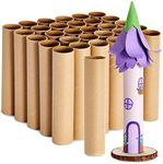 Bright Creations 30 Pack 8 Inch Cardboard Tubes, 1.6x8“ Empty Toilet Paper Rolls For Crafts and Art Projects, DIY Brown Crafting Paper Roll for Classrooms, Dioramas, and Decorations