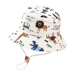 imKutie Baby Sun Hat, UPF 50+ Toddler Kids Cartoon Animal Shark Star Summer Bucket Hats Adjustable Baby Hat with Chin Strap for 6 Months-8 Years