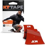 KT Tape Pro Kinesiology Therapeutic Sports Tape, 20 Precut 10 inch Strips, Rage Red