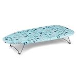 Beldray LA023735SEW Small Tabletop Ironing Board - 73 x31cm, Sewing Accessory Print, 100% Cotton Cover For Smooth Pressing, Foldable Legs, Lightweight For Travel, Easy Storage In Small Spaces