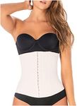 DIANE & GEORDI 002396 Women Corset Waist Trainer | Faja Colombiana Beige S/34