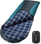 Bessport Sleeping Bag, Flannel Sleeping Bags For Adults, 2.1-2.4kg 4 Season Sleeping Bag，Large size，Two Way Zipper, Warm, Waterproof, Winter Sleeping Bag for Indoor，Outdoors Camping，Travel