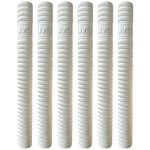 LIVOX Rubber Cricket Bat Grip White Ring Texture Bat Handle Gripper Cricket Accessories for Boys Cricket Bat Gripper, White, Pack of 3