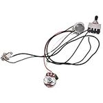 Guitar Wiring Harness, 3 Way Toggle Switch One Volume One Tone Jack for Electirc Guitar Bass Performance Accessory