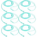 Healifty 6pcs High- Flow Nasal Oxygen Cannula Standard Connector Crush Resistant Oxygen Tubes Assorted Color 1