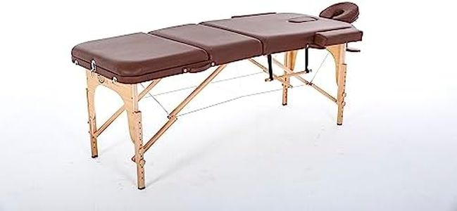 Lipsa Healthtech Foldable & Portable 3 Fold Wooden Massage Bed for Spa & Beauty Salon 3 Section Massage Table with Carry Case for Beauty Salon Spa Home (Super Model 3 Section Wooden Bed)