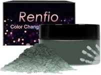 Renfio Thermochromic Pigment, 12g/0.42oz Temperature Activated Changes at 82℉/28℃ Resin Color Pigment Heat Sensitive Pigment Powder for Slime Add Ins Resin Dye Nail Fabric - Gray Black to Colorless