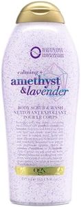 OGX Calming + Amethyst & Lavender Body Scrub & Wash, Gently Exfoliating, 19.5 fl oz