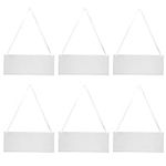 Baluue 6Pcs Reserved Seating Signs, Wedding Chairs Hanging Sign Acrylic Reserved Chair Signs Reserved Hanging Sign Blank Personality Writing Handmade Seat Signs with Ribbon