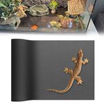 Reptile Carpet, 44.5*100CM tortoise bedding, Tortoise Bedding Carpet Mat, EVA Pet Mat Terrarium Liner for Snakes, Turtles, Chameleon, Tortoise, Gecko, Bearded Dragon, Iguana and other reptile(Black)