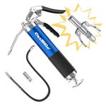 CarBole Grease Gun 8000PSI with Coupler High Pressure Pistol Grip Handle Fit 14oz Cartridge and Bulk With 18 inch Flex Hose