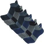 KEOYA 6 Pairs Men's Cotton Toe Sock