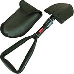 TABOR Tools Folding Shovel Spade for Survival Camping Gardening Snow Removal and SUV Emergencies Entrenching Trowel Tool Featuring a Steel Rugged Edge Blade Includes Carrying Pouch with Loop