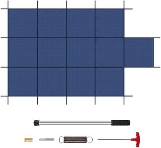 CIDNN Pool Safety Cover Fits Rectangle Swimming Pool with Step, Mesh High Strength Solid inground Pool Cover,Winter Pool Covers for Inground Pools (Blue, Fits 20x40ft+4x8ft Pools with Center Step)