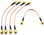 SDTC Tech 5pcs RF Coaxial Coax Cable Assembly SMA Male to SMA Male Antenna Extender Cable Adapter Jumper(6 inch/15cm)