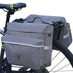 Water-Resistant Portable Bike Pannier Bag - 27L Bicycle Panniers with Reflective Trim, Bike Rear Seat Saddle Bags by Vuudh