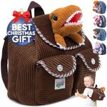 Naturally KIDS Mini Dinosaur Backpack, Dinosaur Toys for Boys, Very Small Toddler Backpack, 3 Year Old Boy Gifts