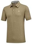 Rdruko Men's Golf Polo Shirts Short Sleeve Dry Fit Casual Work Collared T Shirt(Army Green, CA XXL)