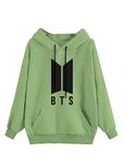 FUNKY MONKEY Women's Cottonblend Hooded Hooded Sweatshirt (BTS_PURPLE_HOODIE_Pista Green_15 Years-16 Years)