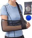 Mesh Arm Shoulder Sling - Medical Shoulder Immobilizer for Shower - Adjustable Arm Brace for Torn Rotator Cuff Injury - Right Left Arm for Men Women - Shower Sling for Elbow, Wrist