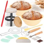 Sourdough Starter Kit Sourdough Bread Baking Supplies 1000ML Sourdough Starter Jar, Silicone Sourdough Bread Banneton Proofing Basket, Bread Making Kit