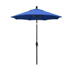 California Umbrella GSCUF758117-F03 7.5' Round Aluminum Pole Fiberglass Rib Market Umbrella, Royal Blue Olefin