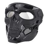 AOUTACC Tactical Airsoft Skull Full Face Mask, Paintball Protective Masks with Eye Protection for Cs Game Halloween