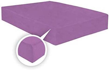 ARLINENS 4PC Flannelette Sheet Set 100% Brushed Cotton soft Warm Luxury Bed Sheet Set Includes Fitted Sheet, Flat Sheet and 2x Matching Pillowcases - in 7 Colours Choice (Double, Lilac)