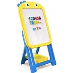 TinyGeeks Canvas - Kids Easel with Markers, Eraser, Magnets - Stable, Adjustable Height, Safe - Art Easel for Toddlers - 30-Year Warranty - Easy Assembly - Easel Kids Aged 2-5 - New 2022