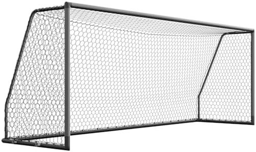 NAIZEA Soccer Goals - 24x8/21x7/18x7/12x6/16x7/10x6/8x6/6x4FT Soccer Goals for Backyard Training- Portable Metal Soccer Net for Youth & Adults - Heavy Duty Steel for Indoor Outdoor Games & Practice