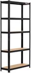 Rhino Racking - 5 Tier Heavy-Duty Industrial Storage Shelves - Black - 180x90x30cm