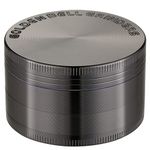 Golden Bell 3 inch Grinder 4 Layers Spice Grinder Zinc Alloy Grinder - Nickle Black