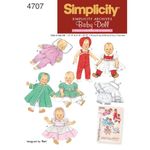 Simplicity Sewing Pattern 4707 Doll Clothes, A (Small - Medium - Large)