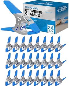 Lot of 24-6" inch Spring Clamp Large Super Heavy Duty Spring Metal Blue - 2.5 inch Jaw opening